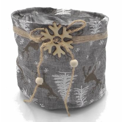 Picture of 15cm CLOTH PLANTER - REINDEER GREY