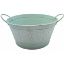 Picture of 18cm METAL ROUND PLANTER METAL HANDLES PASTEL GREEN