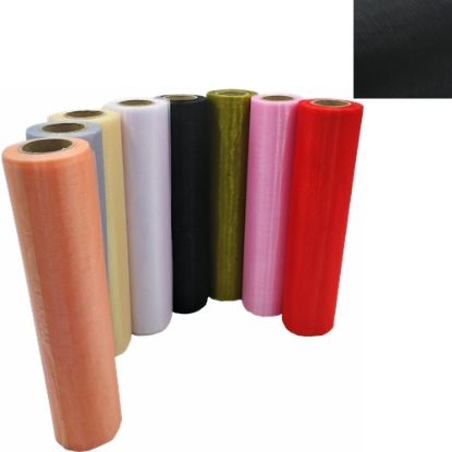 Picture of ORGANZA SNOW SHEER ROLL 29cm X 25met BLACK