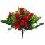 Picture of 40cm LARGE POINSETTIA ROSEBUD AND HOLLY MIXED BUSH RED