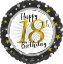 Picture of FS BALLOONS 18 INCH HOLOGRAPHIC FOIL BALLOON - HAPPY 18th BIRTHDAY CELEBRATION