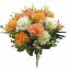 Picture of 39cm CARNATION BUSH WITH FERN AND BERRIES ORANGE/IVORY