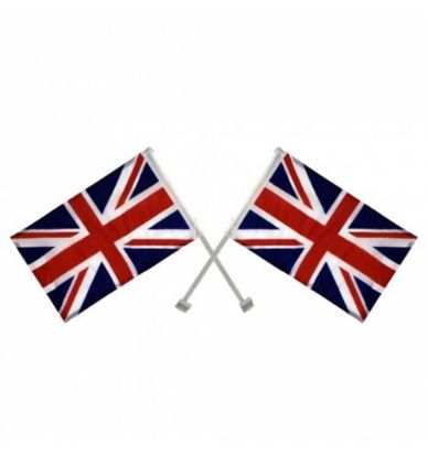 Picture of UNION JACK CAR FLAGS RED WHITE AND BLUE X 2pcs