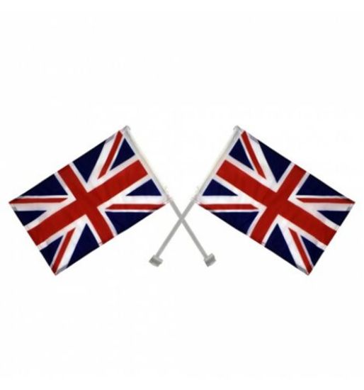 Picture of UNION JACK CAR FLAGS RED WHITE AND BLUE X 2pcs