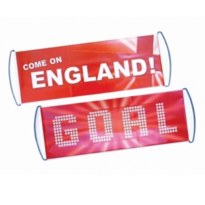 Picture of ENGLAND DOUBLE SIDED FAN BANNER RED AND WHITE