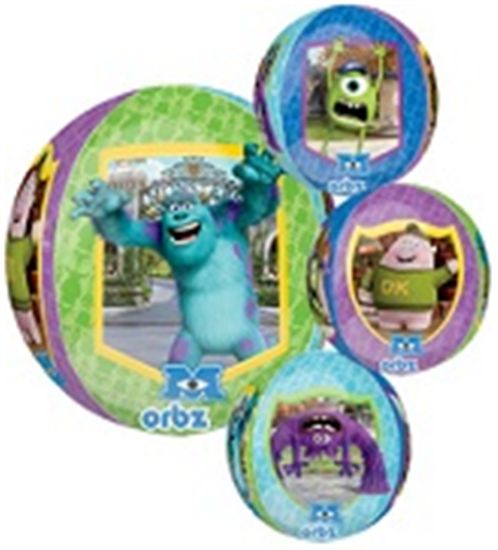 Picture of ANAGRAM 18 INCH FOIL BALLOON - ORBZ ROUND MONSTERS UNIVERSITY 4 SIDED