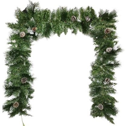 Picture of 240cm (8ft) LARGE FROSTED PINE AND SPRUCE GARLAND WITH CONES