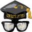 Picture of ANAGRAM 27 INCH SUPERSHAPE FOIL BALLOON - CONGRATULATIONS GRADUATION