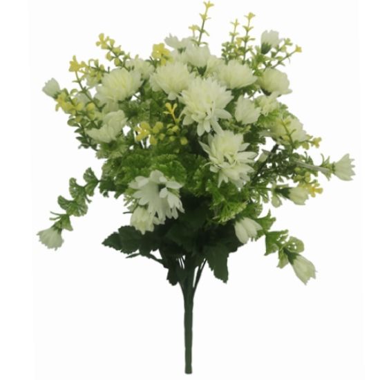 Picture of 44cm SPIKY CHRYSANTHEMUM BUSH IVORY