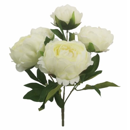 Picture of 46cm LARGE PEONY BUSH IVORY