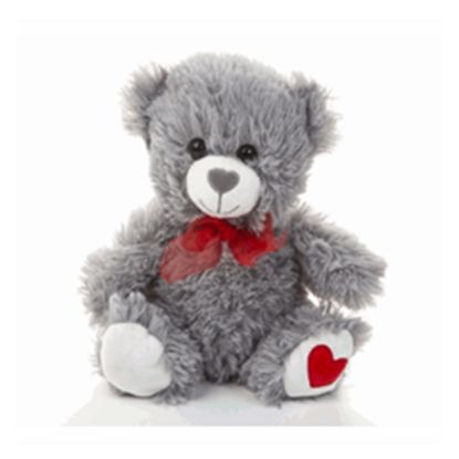 Picture of 20cm VALENTINES BEAR GREY