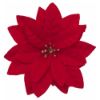Picture of 17cm POINSETTIA HEAD WHITE/GOLD X 12pcs