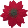 Picture of 17cm POINSETTIA HEAD WHITE/GOLD X 12pcs