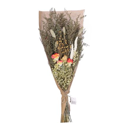 Picture of DRIED FLOWER MIXED BOUQUET - NATURAL/IVORY