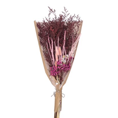 Picture of DRIED FLOWER LARGE MIXED BOUQUET - PINK/FUCHSIA