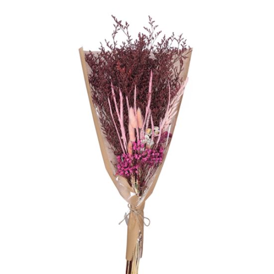 Picture of DRIED FLOWER LARGE MIXED BOUQUET - PINK/FUCHSIA