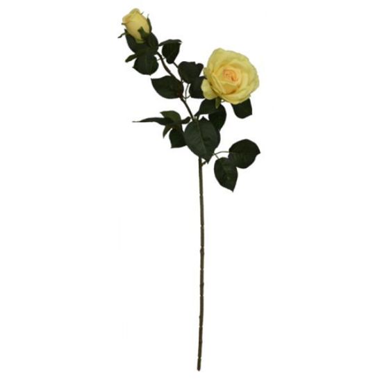 Picture of 67cm ROSE SPRAY LEMON