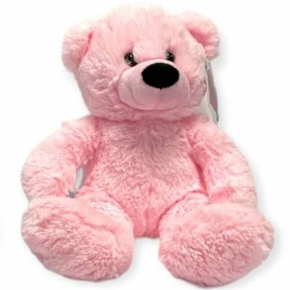 Picture of 20cm (8 INCH) SITTING BABY GIRL BEAR WITH RIBBON BOW PINK