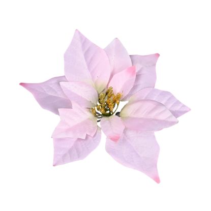 Picture of 17cm SINGLE POINSETTIA HEAD PINK/GOLD X 12pcs