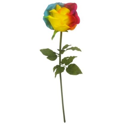 Picture of 108cm LARGE SINGLE ROSE RAINBOW