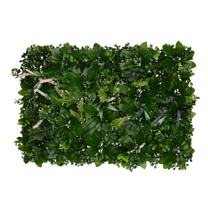 Picture of MIXED FOLIAGE WALL MAT 60cm X 40cm GREEN