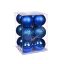 Picture of 5cm CHRISTMAS BAUBLES ASSORTED ROYAL BLUE X 12pcs