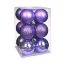 Picture of 6cm CHRISTMAS BAUBLES ASSORTED LILAC X 12pcs