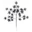 Picture of 86cm GLOSSY LEAF SPRAY WITH GLITTER GREY/BLACK