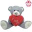 Picture of 61cm (24 INCH) SNUGGLE BEARS SITTING BEAR WITH RED I LOVE YOU HEART GREY