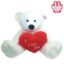 Picture of 61cm (24 INCH) SNUGGLE BEARS SITTING BEAR WITH RED I LOVE YOU HEART WHITE