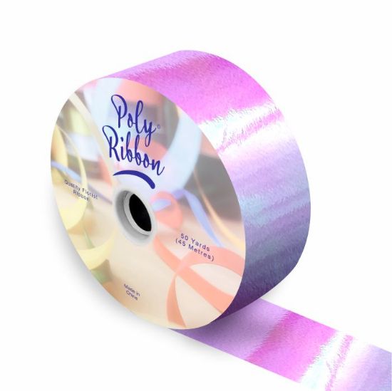 Picture of 50mm (2 INCH) POLY RIBBON X 50 YARDS IRIDESCENT LILAC