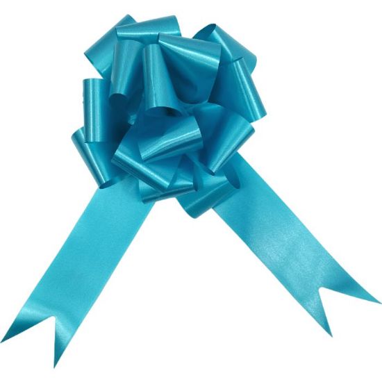 POLY RIBBON PULL BOWS 50mm X 20pcs TURQUOISE. Florist Sundries,Floral ...