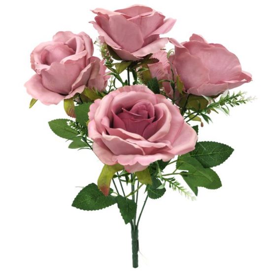 Picture of 44cm OPEN ROSE BUSH VINTAGE PINK