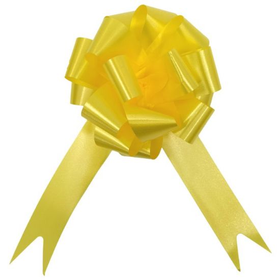 Picture of POLY RIBBON PULL BOWS 30mm X 30pcs YELLOW