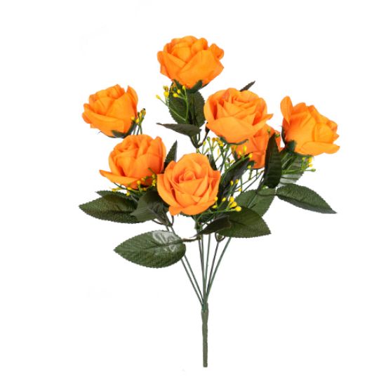 Picture of ROSEBUD BUSH (7 HEADS) ORANGE