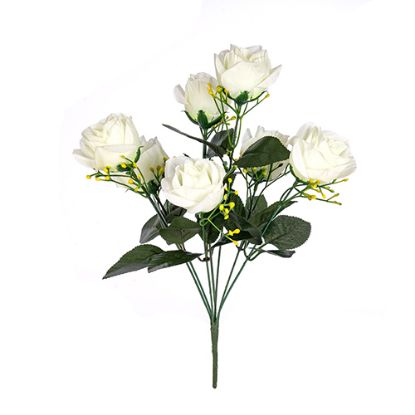 Picture of ROSEBUD BUSH (7 HEADS) IVORY