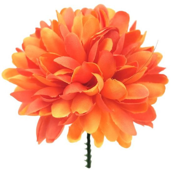 Picture of 7cm PREMIUM CHRYSANTHEMUM BALL PICK ORANGE X 144pcs (IN POLYBAG)