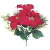 Picture of 41cm MIXED POINSETTIA & BAUBLE BUSH RED/GOLD