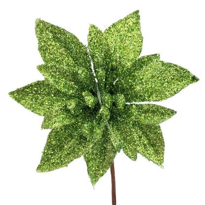 Picture of 12cm SINGLE POINSETTIA GREEN X 48pcs