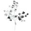 Picture of 58cm GLOSSY LEAF SPRAY SILVER