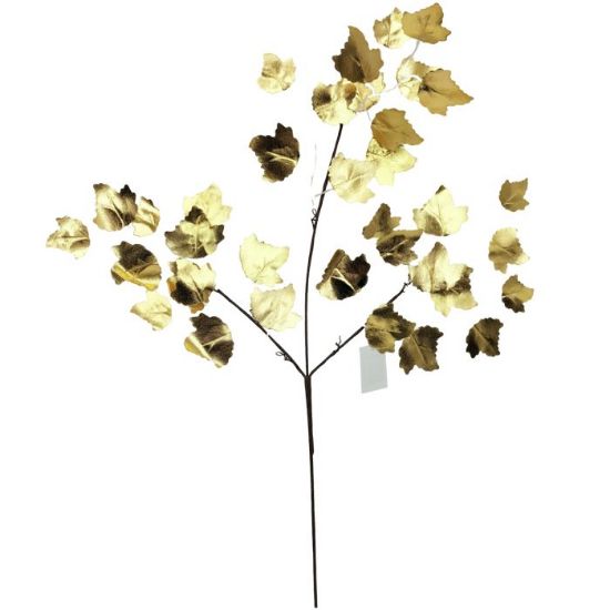 Picture of 58cm GLOSSY LEAF SPRAY GOLD