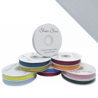 Picture of GROSGRAIN RIBBON 10mm X 25met SILVER