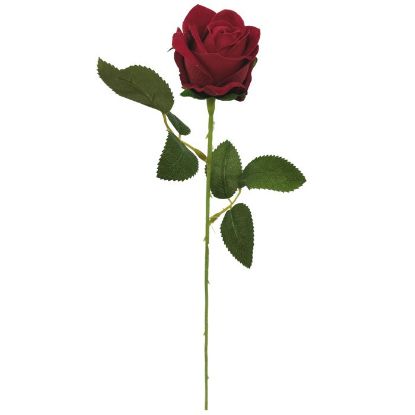 Picture of 52cm VELVET TOUCH SINGLE ROSE RED