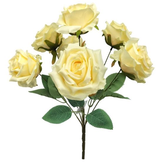 Picture of 43cm ROSE BUSH  (7 HEADS) YELLOW