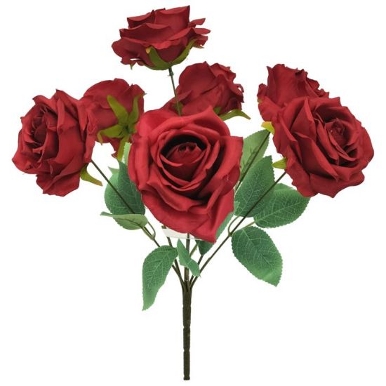 Picture of 43cm ROSE BUSH (7 HEADS) RED