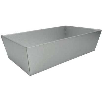 Picture of 28 X 18cm MEDIUM HAMPER TRAY SILVER X 30pcs