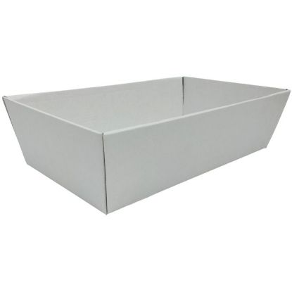 Picture of 28 X 18cm MEDIUM HAMPER TRAY WHITE X 30pcs