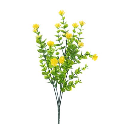 Picture of 35cm PLASTIC BLOSSOM BUSH YELLOW