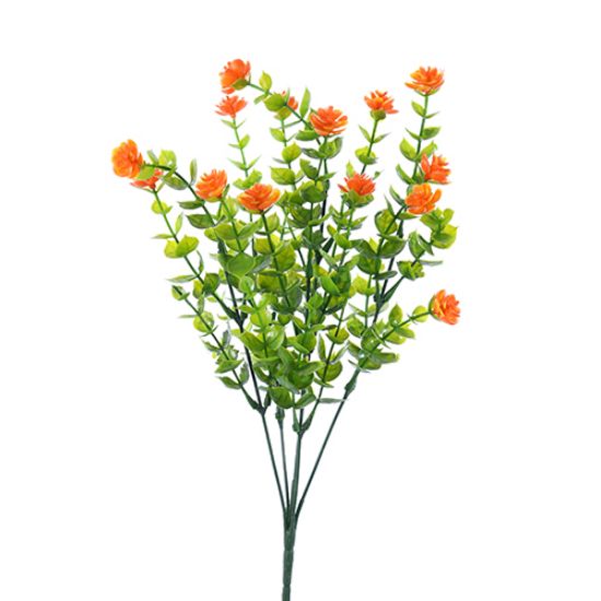 Picture of 35cm PLASTIC BLOSSOM BUSH ORANGE