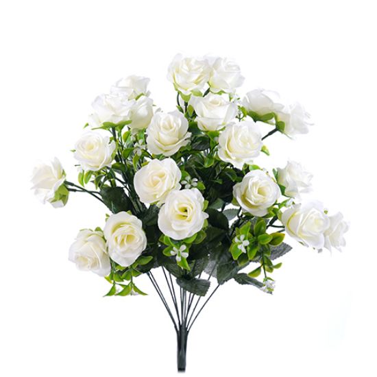 Picture of 52cm MINI ROSE BUSH IVORY